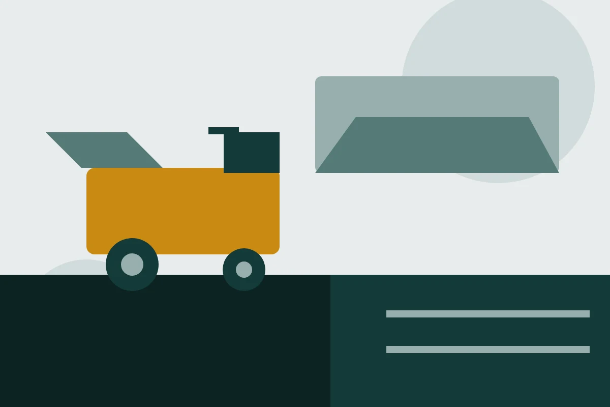 Illustration of a paving machine laying a new parking lot lane